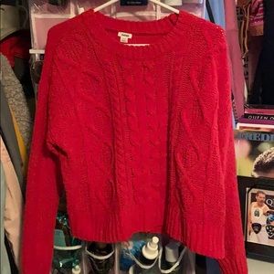 Garage red cozy sweater